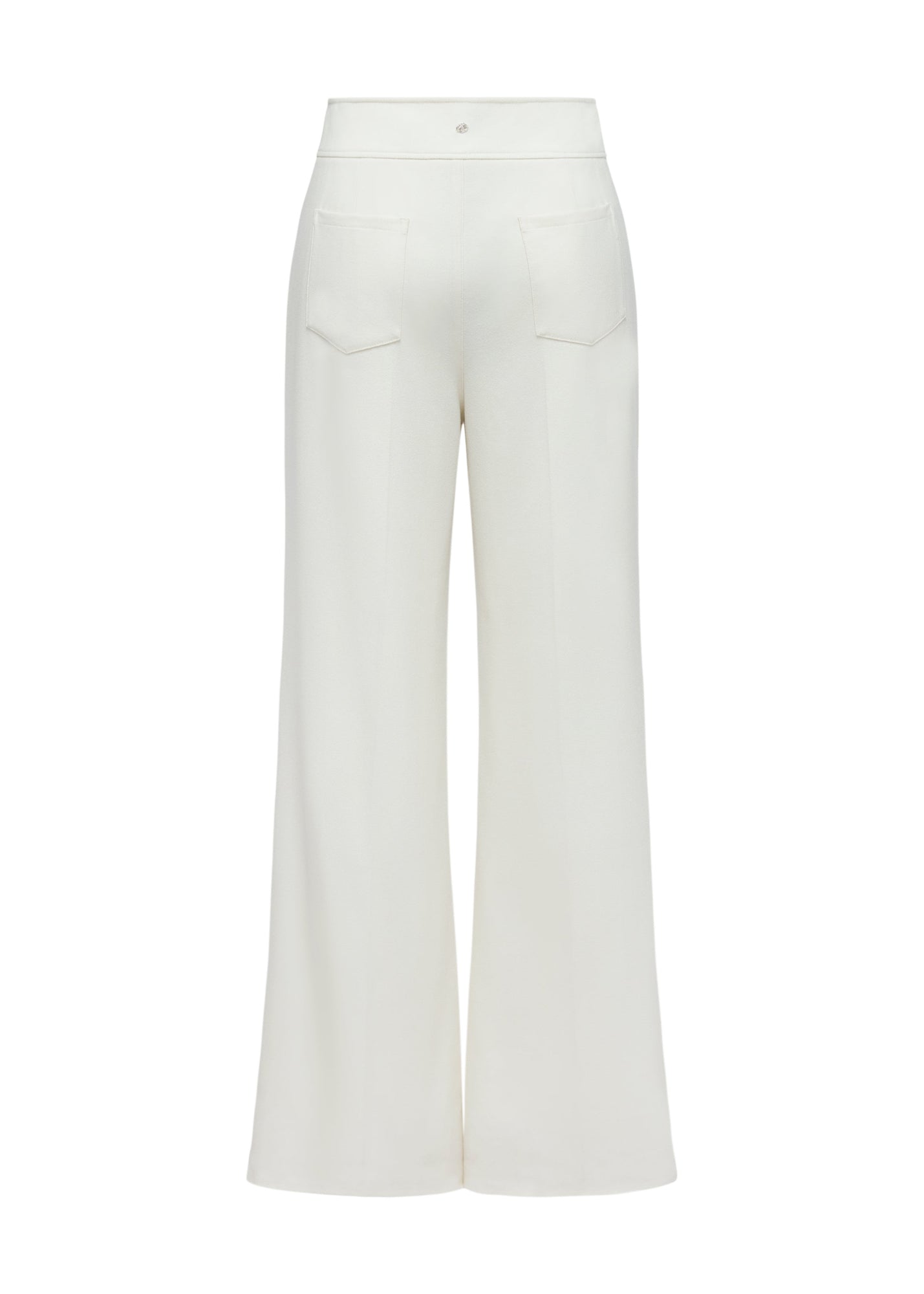 High-Waisted Wide-Leg Trouser | White