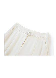 High-Waisted Wide-Leg Trouser | White