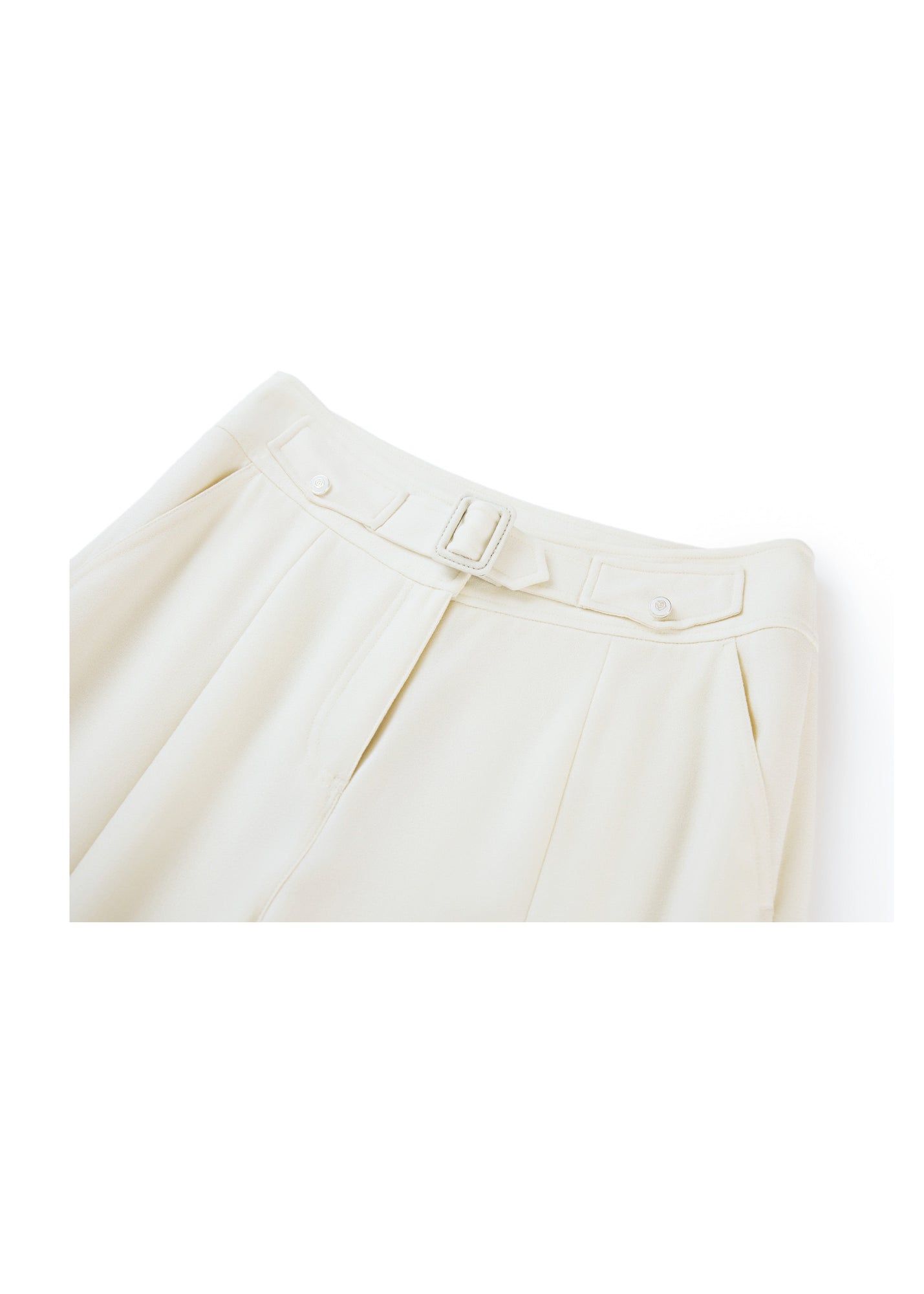 High-Waisted Wide-Leg Trouser | White