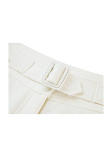 High-Waisted Wide-Leg Trouser | White