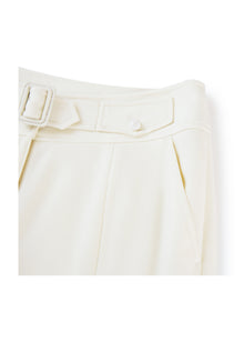 High-Waisted Wide-Leg Trouser | White