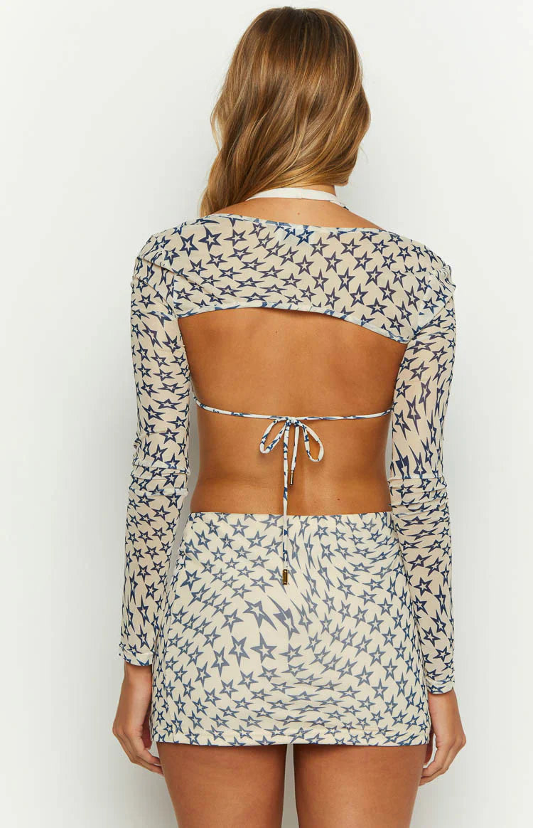 High Volume Top and Bolero | Star Print
