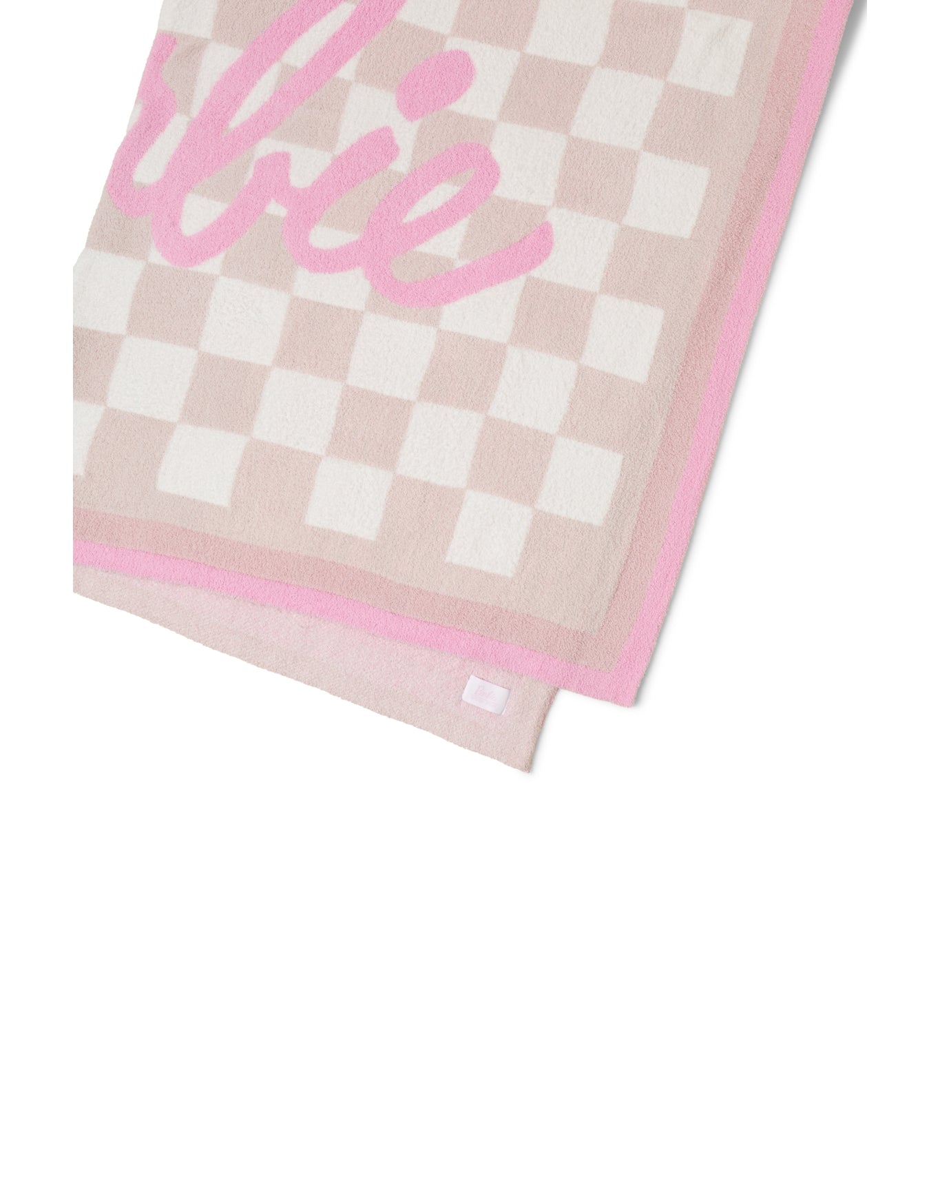 Home | Cozychic Barbie Checkered Throw 54"X72" | Barbie Pink Multi