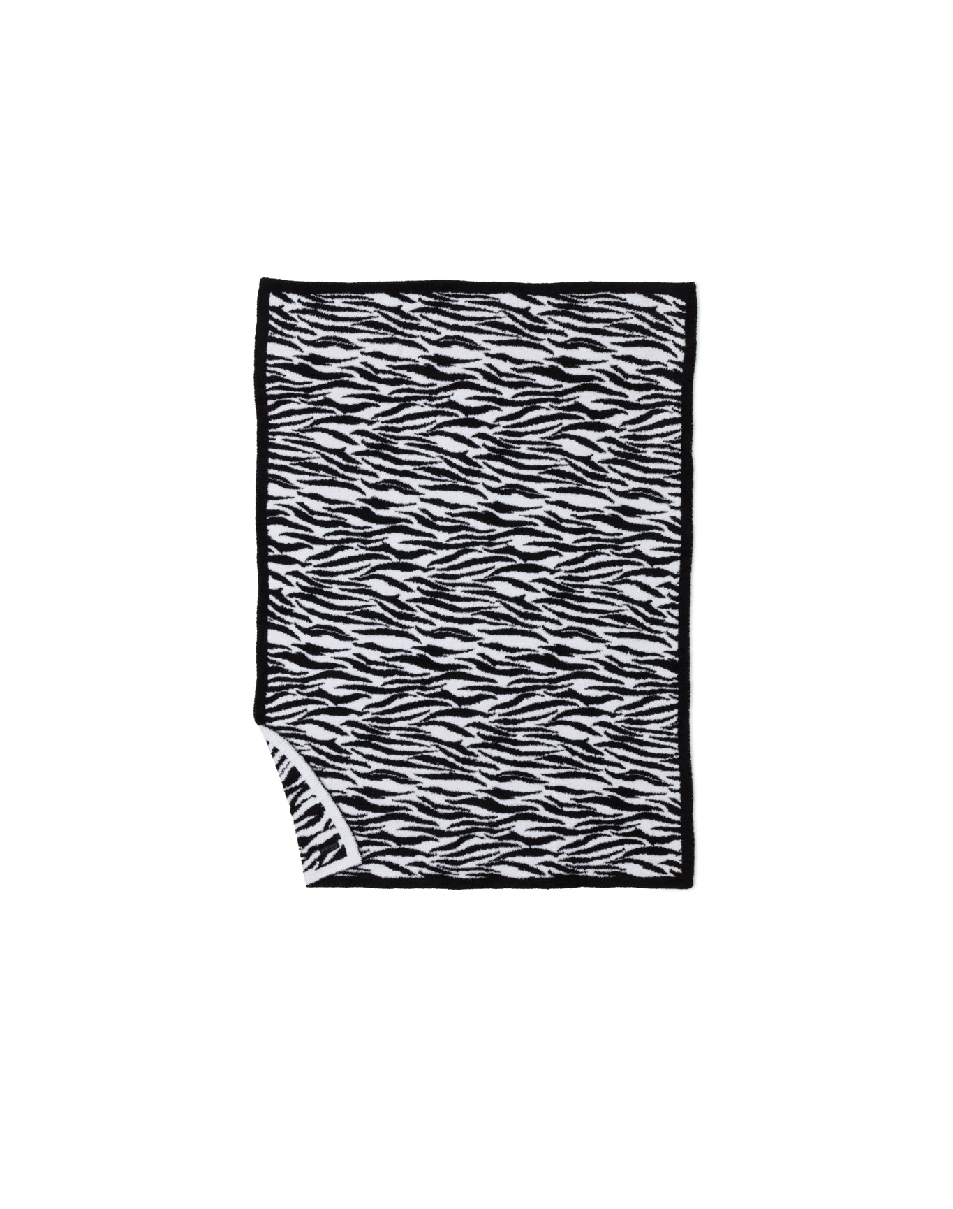 Home | Cozychic Tiger Print Blanket 45"X60" | White-Black
