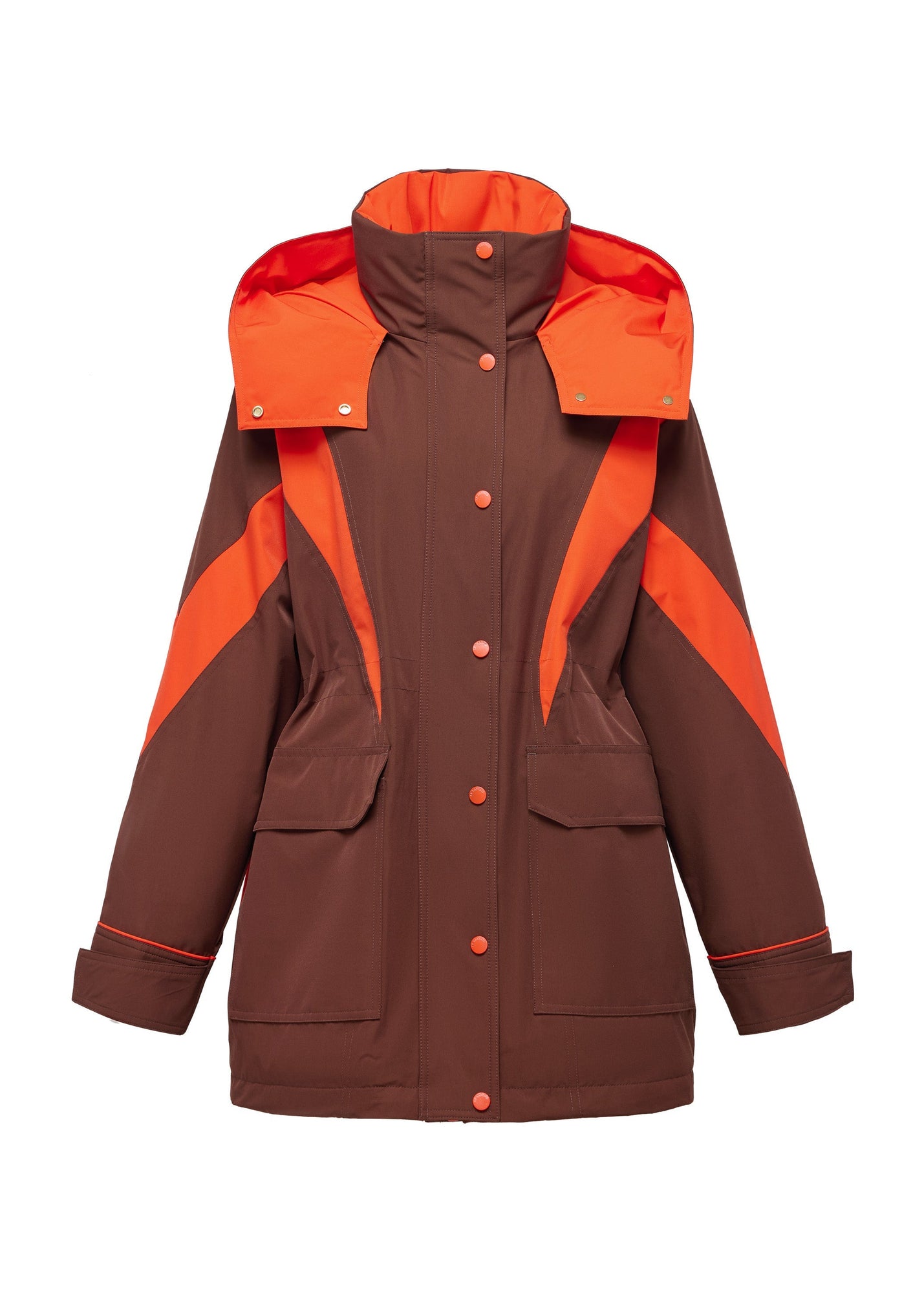 Hooded Jacket | Orange/Brown