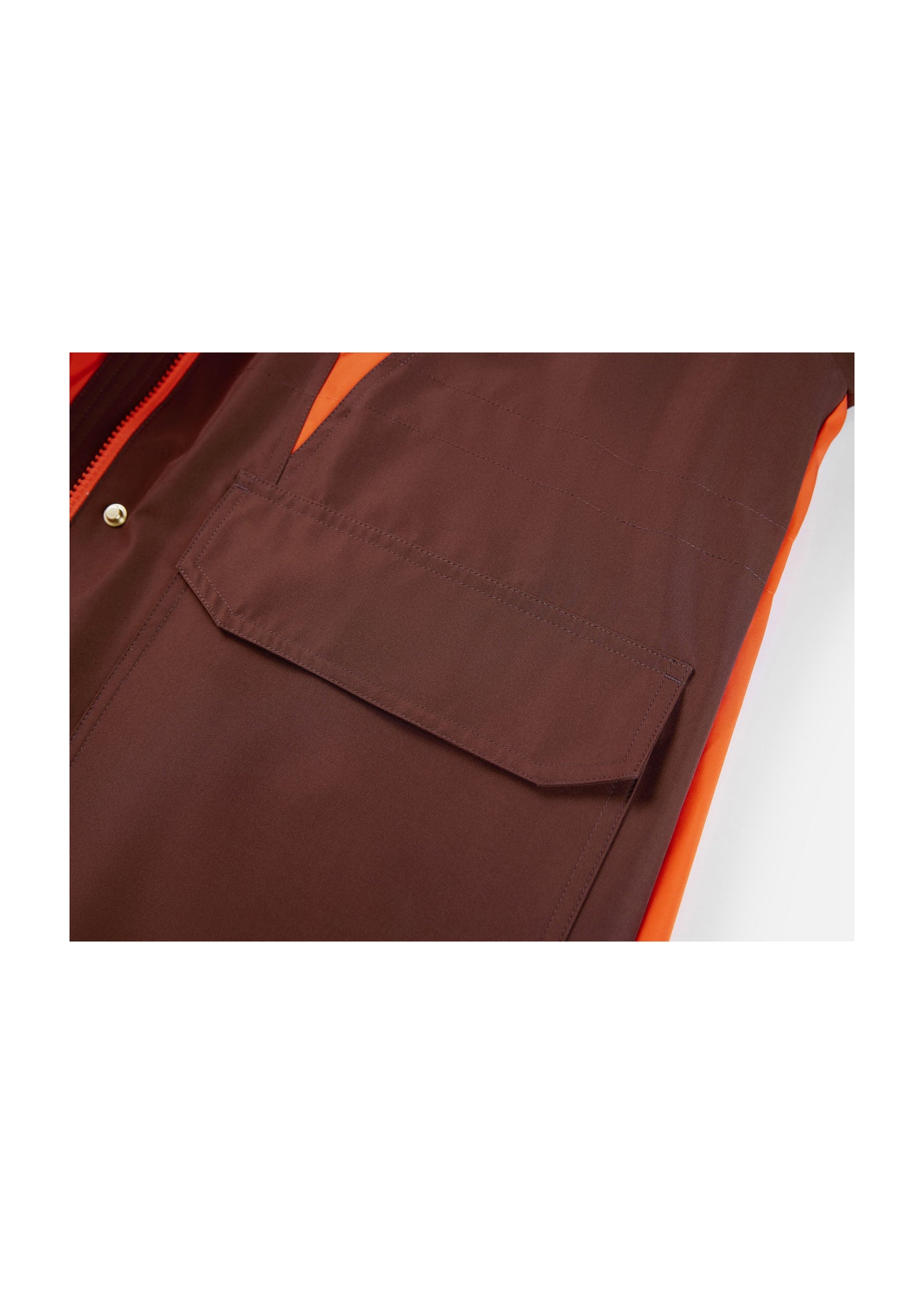 Hooded Jacket | Orange/Brown