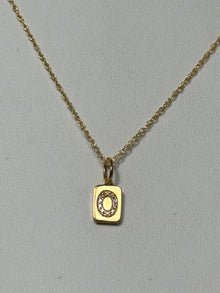 Spell It Out Diamond Initial Dog Tag Necklace | 14K Yellow Gold