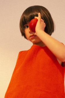 Organic Cotton Corduroy Dress | Dark Coral