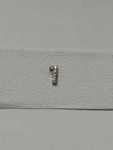 Pave Number Stud | 14K Yellow Gold | 0.03 CTW White Diamond
