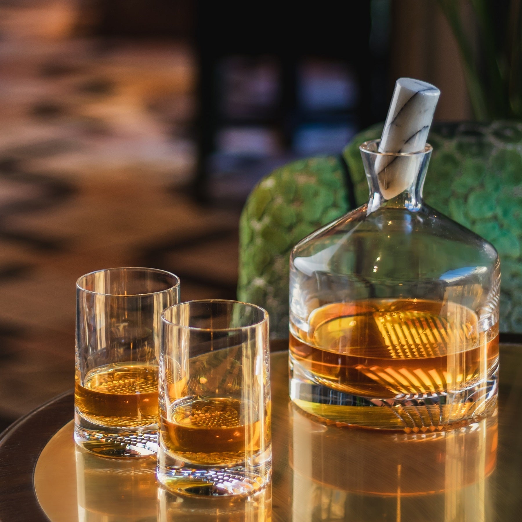 Alba Whisky Dof Glasses | Clear Crystal | Set of 2