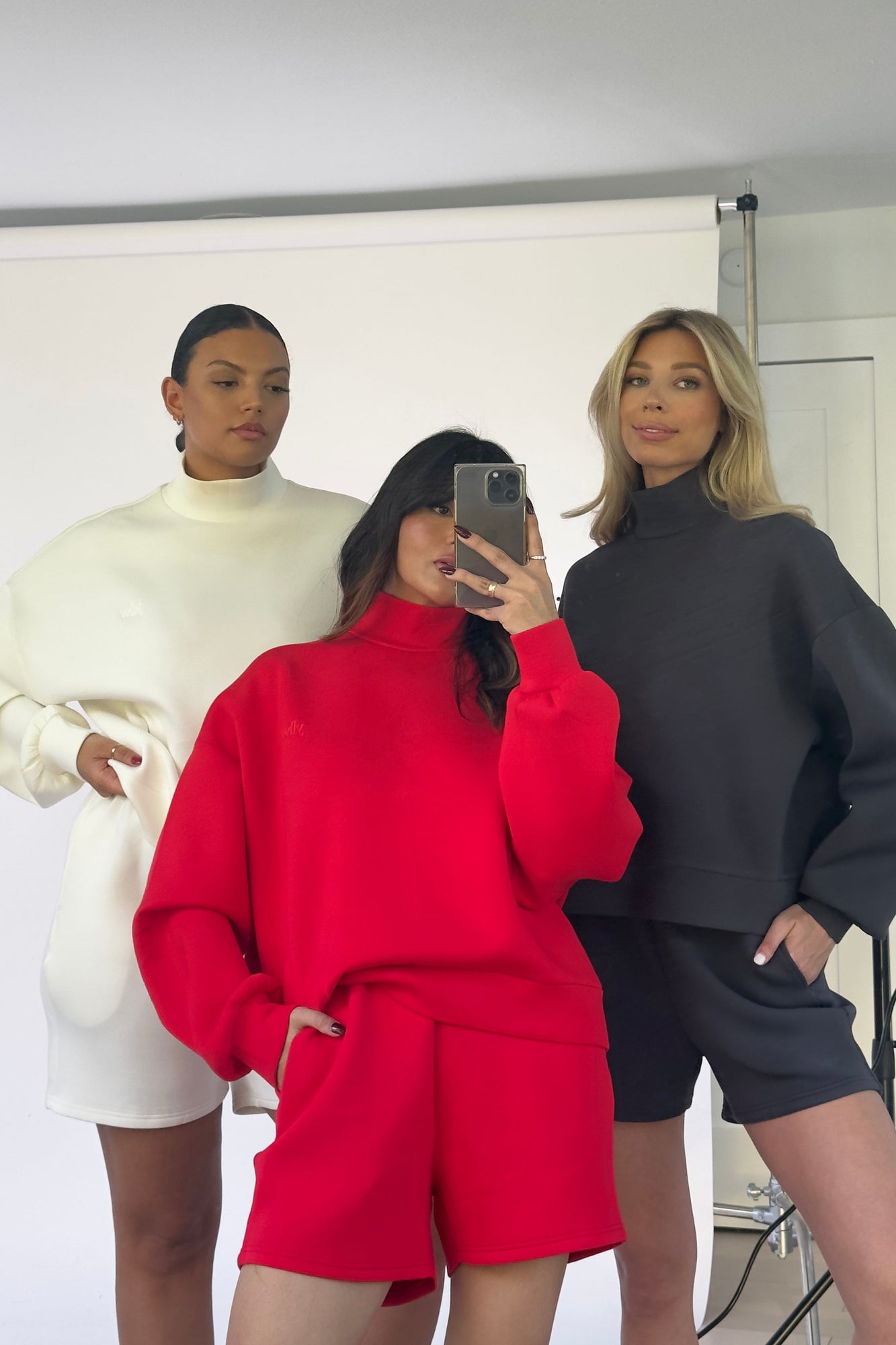 Maya Knit Neoprene Pullover | Charcoal