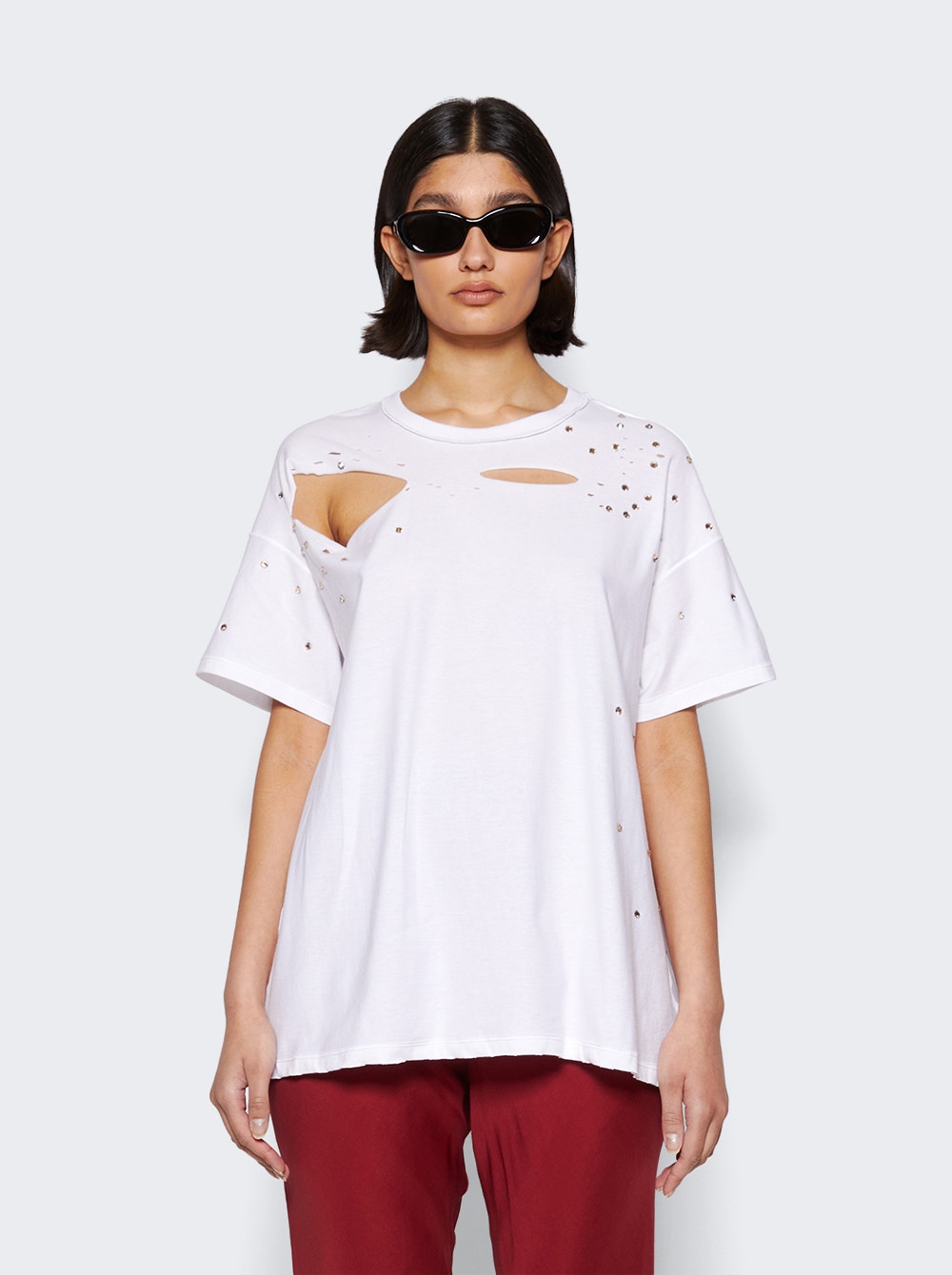 Women | Interior | The Diamante Mandy T-shirt | White
