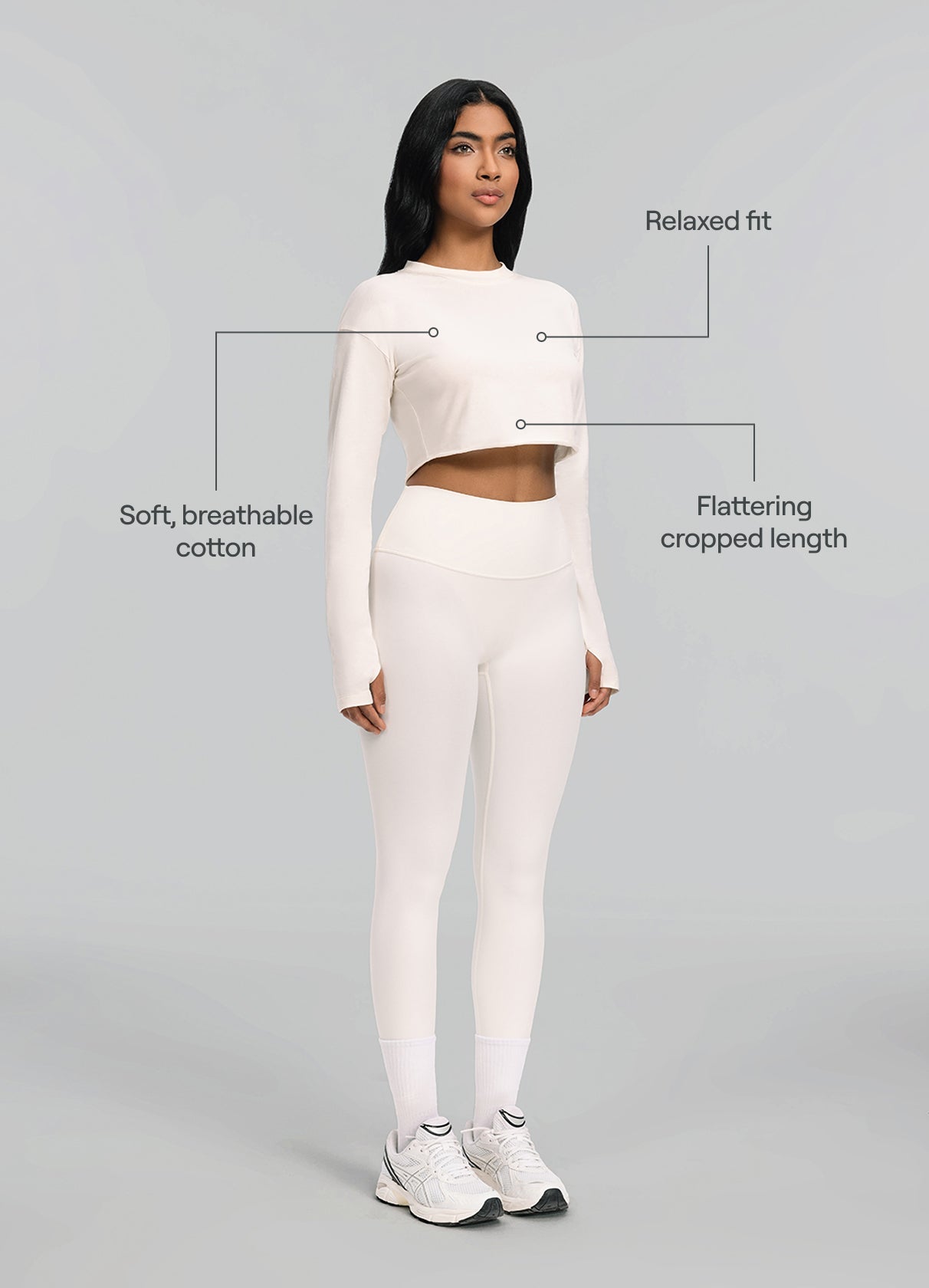 Cropped Long Sleeve | Ivory