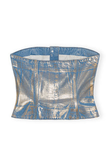 Gold Denim Top | Gold