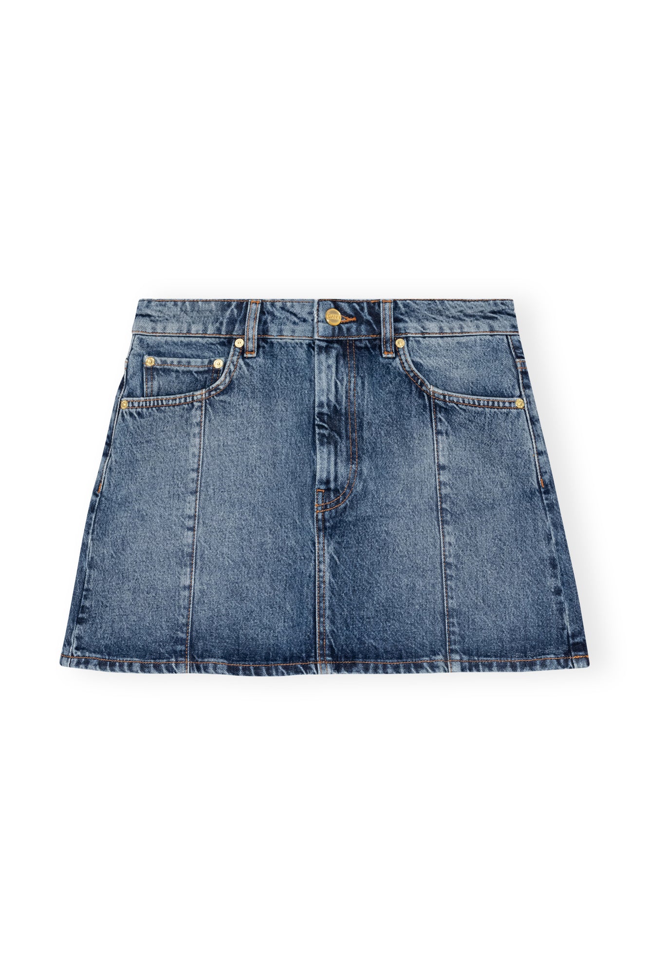 Sparkle Logo Denim Mini Skirt | Tint Wash