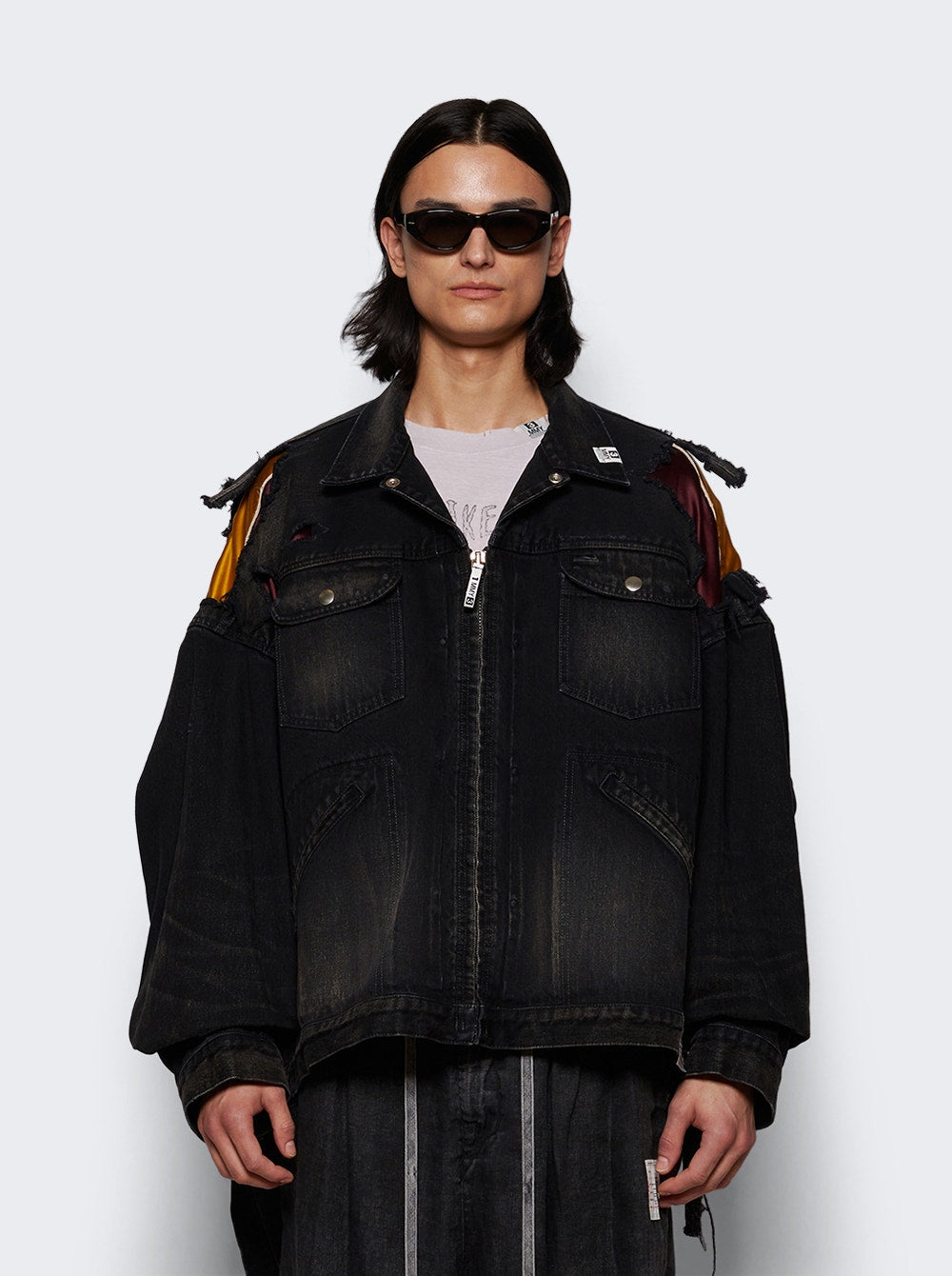 Men | Maison MIHARA YASUHIRO | Double Layered Denim Jacket | Black