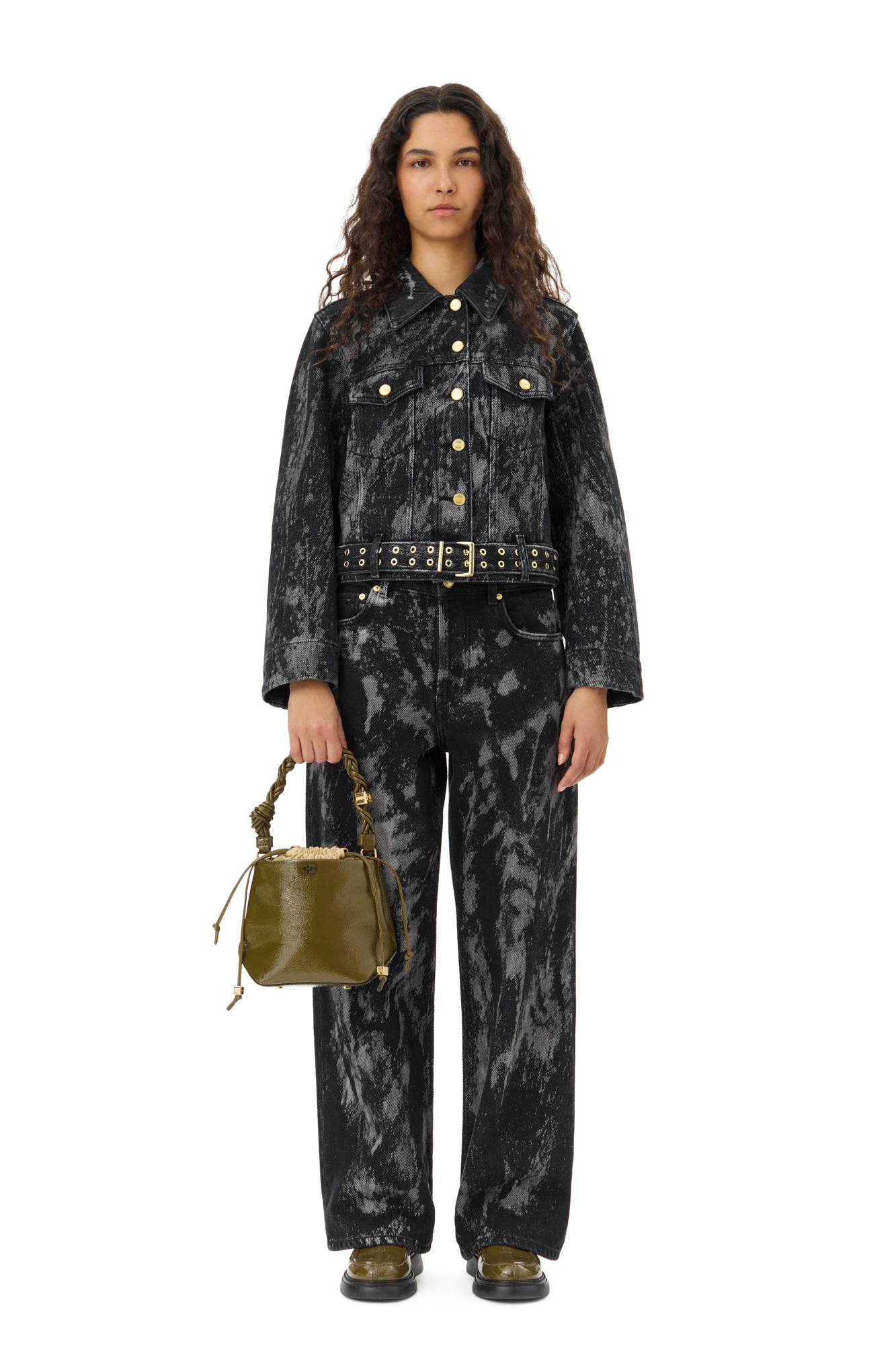 Heavy Denim Izey | Washed Black/Black