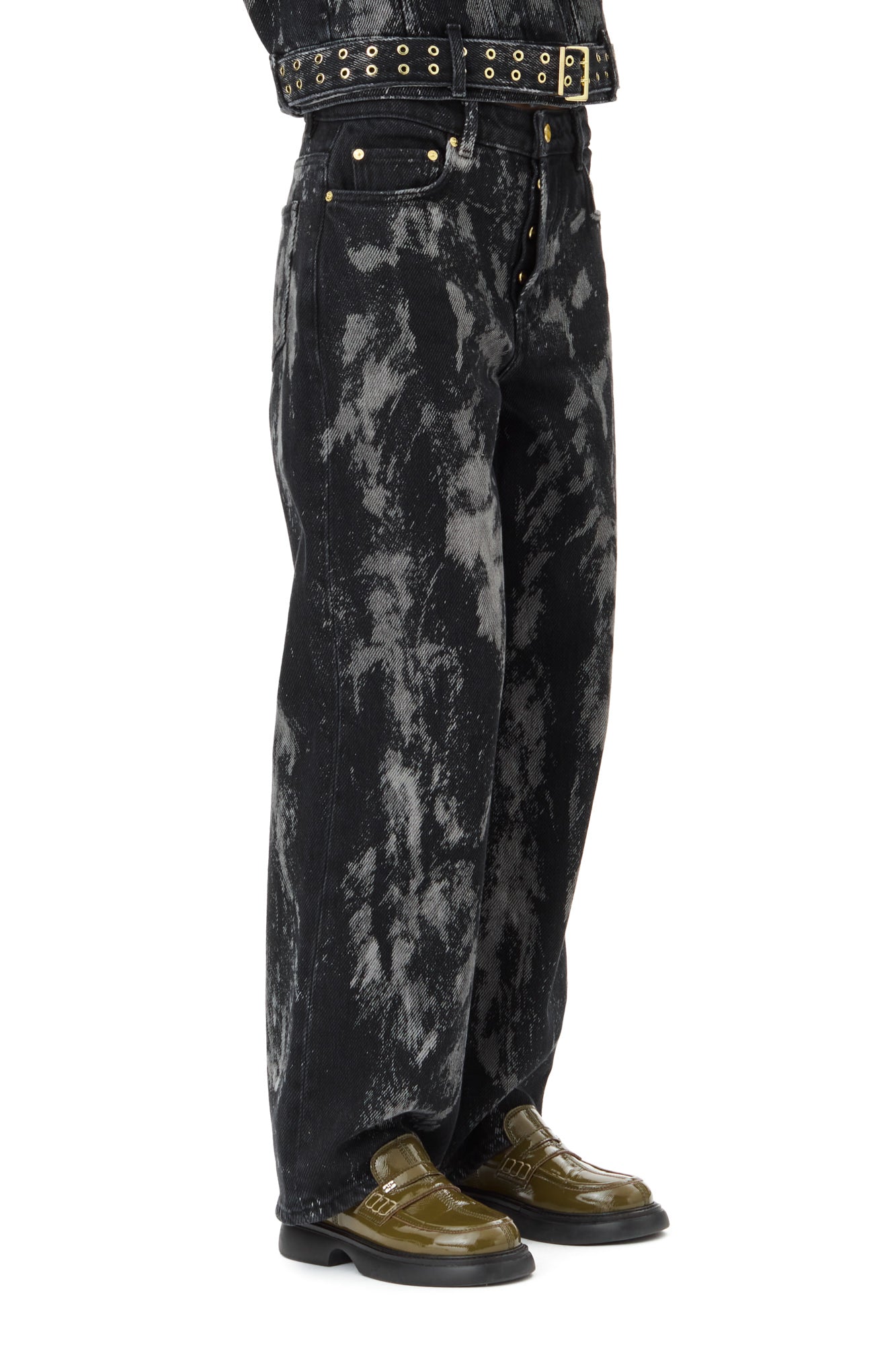 Heavy Denim Izey | Washed Black/Black