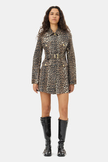 Foil Mini Dress | Leopard