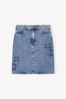 Light Denim Skirt | Mid Blue Stone