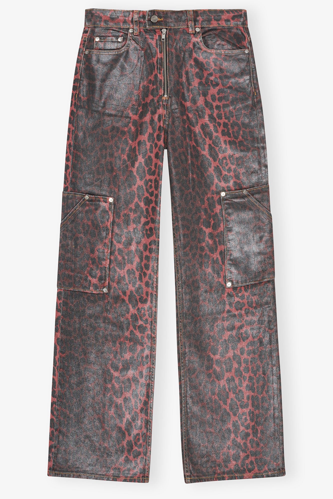 Leopard Foil Andi Jeans | Racing Red