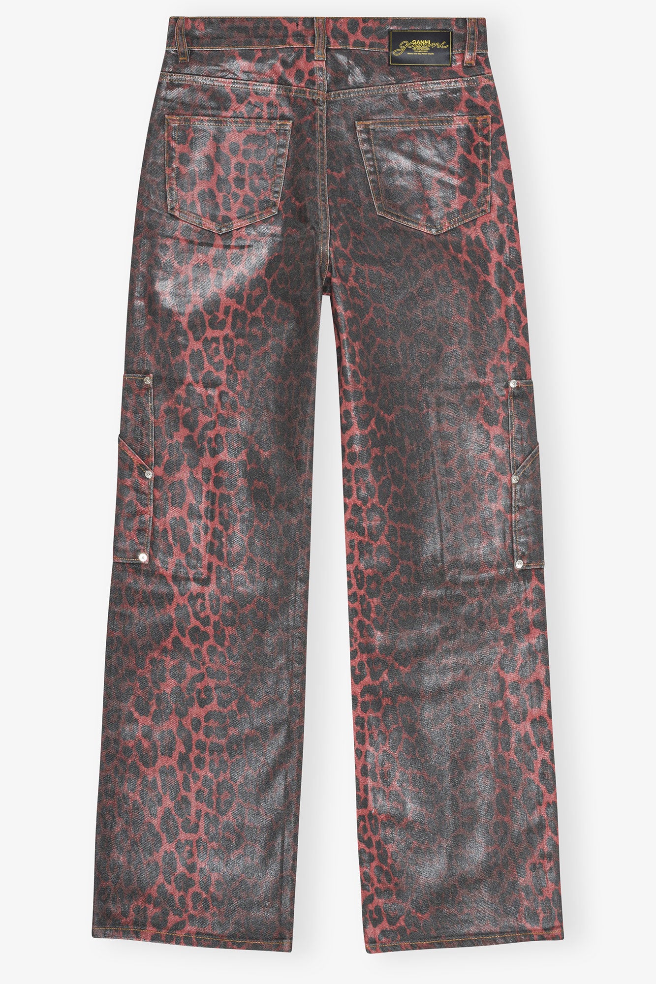 Leopard Foil Andi Jeans | Racing Red