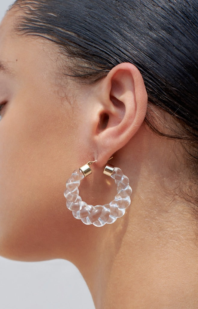 Janis Resin Hoop | Pearl