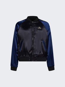 Men | Marni | Satin Bomber Jacket | Black & Orion Blue