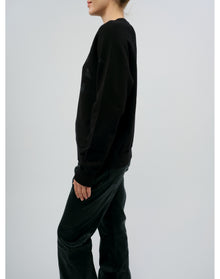 Upper Mo Rain Strass Heart Sweatshirt | Black