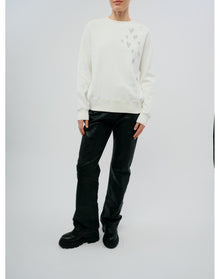 Upper Mo Rain Strass Heart Sweatshirt | Beige