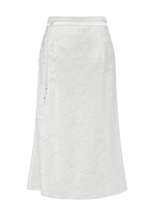 Jacquard Midi Skirt | White