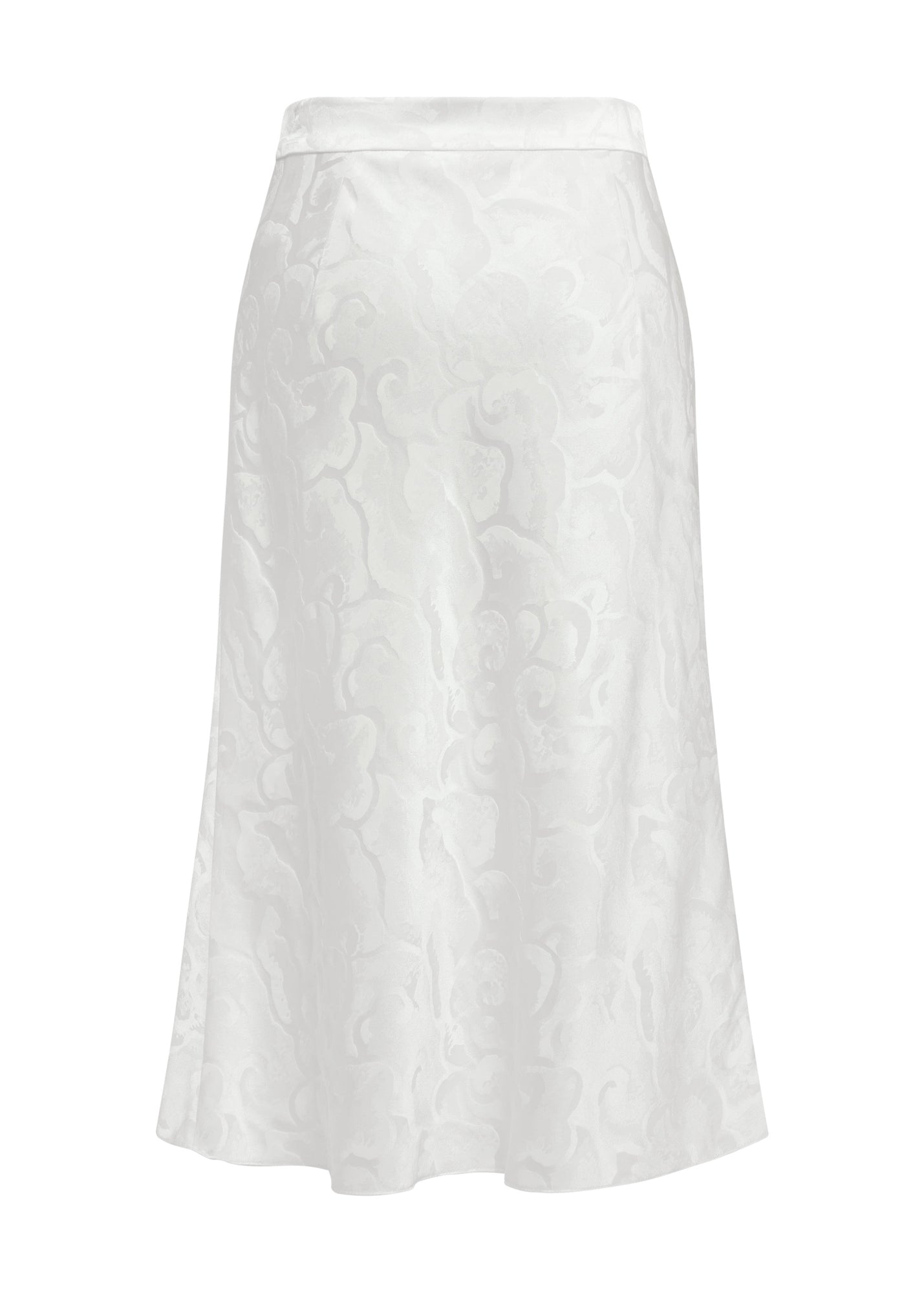 Jacquard Midi Skirt | White