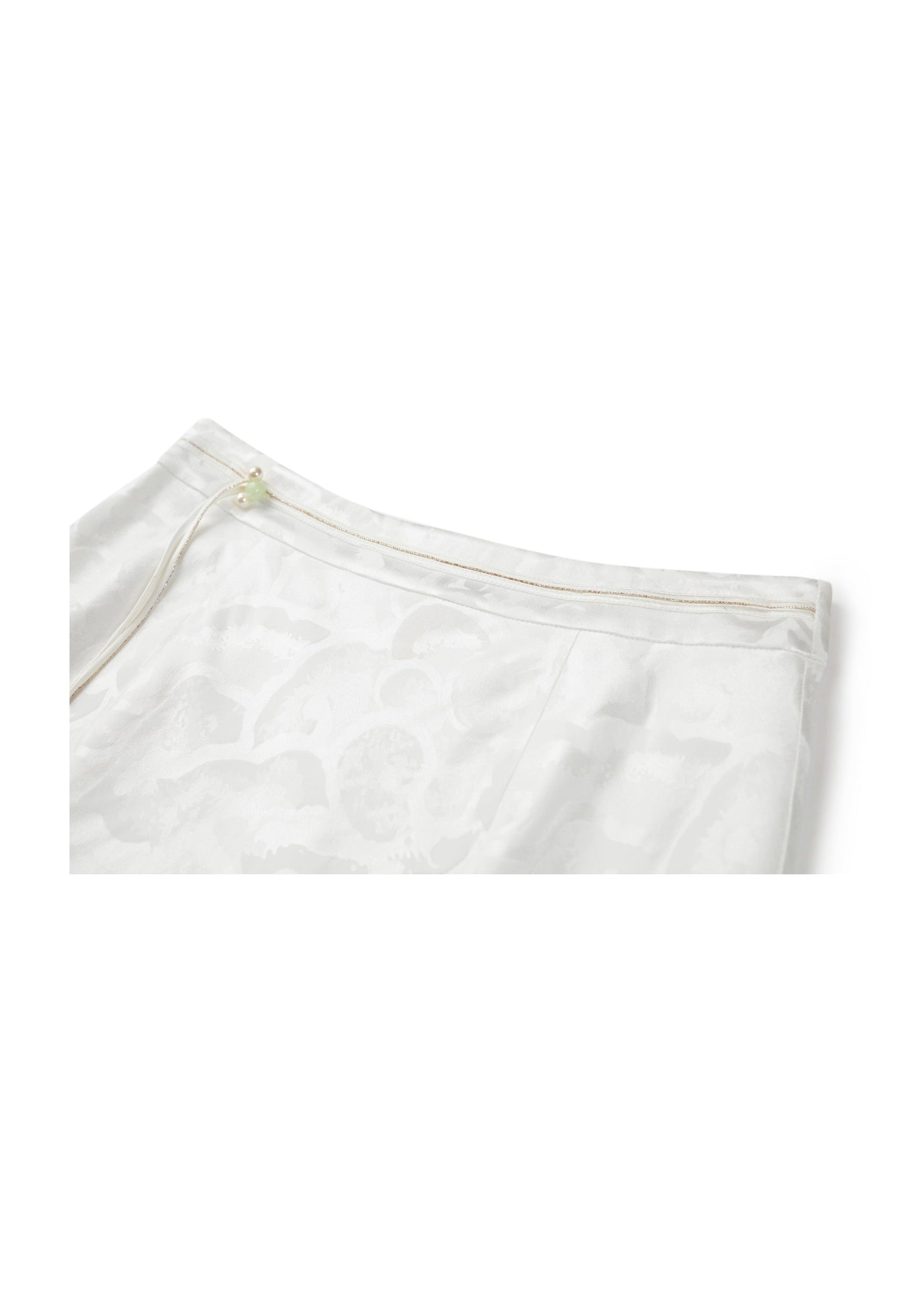 Jacquard Midi Skirt | White