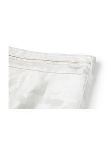 Jacquard Midi Skirt | White