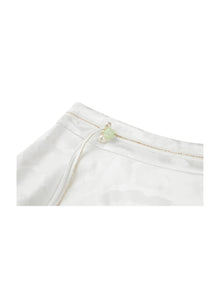 Jacquard Midi Skirt | White