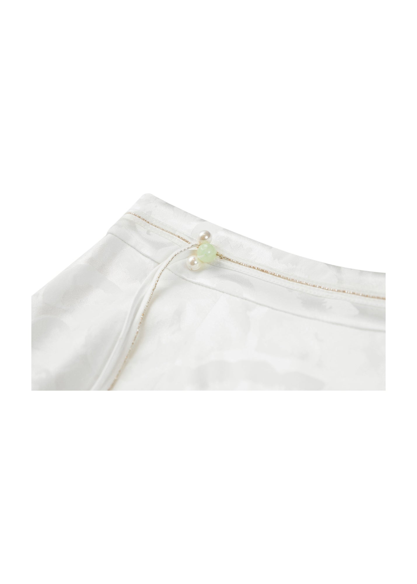 Jacquard Midi Skirt | White