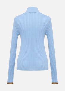 Jacquard Wool Sweater | Blue