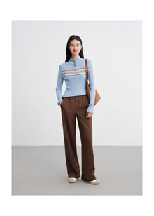 Jacquard Wool Sweater | Blue