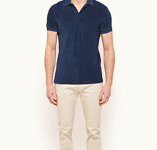Jarrett Towelling Classic Fit Cotton Towelling Polo Shirt | Classic Blue