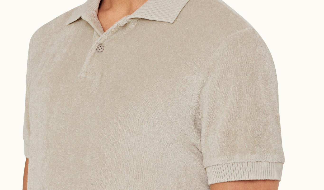 Jarrett Towelling Classic Fit Towelling Polo Shirt | Parched Green