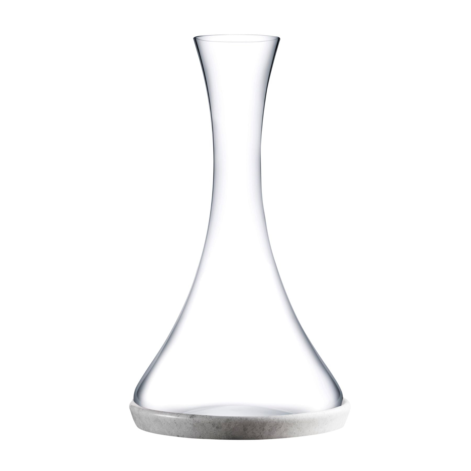 Jazz Wine Decanter With Marble Base | Clear Crystal