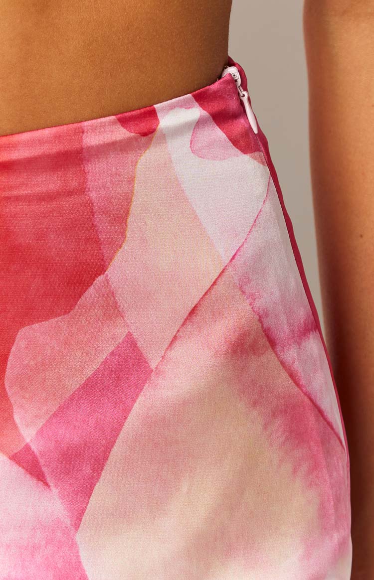 Jessie Print Mini Skirt | Pink