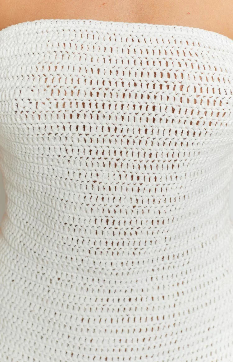 July Knit Mini Dress | White