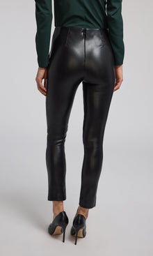 Ryder Vegan Leather Lace-Up Legging | Black