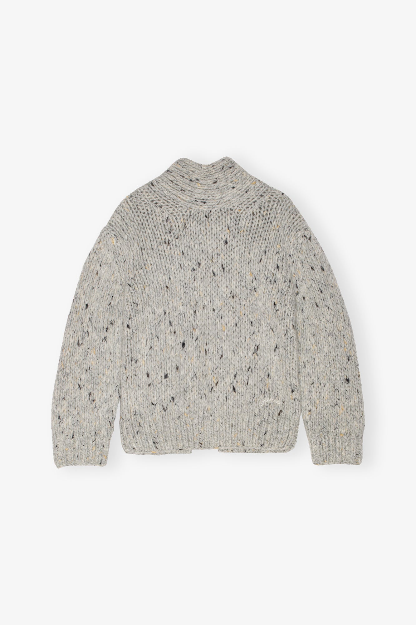 Chunky Marled Handknit Open Back Pullover | Paloma Melange