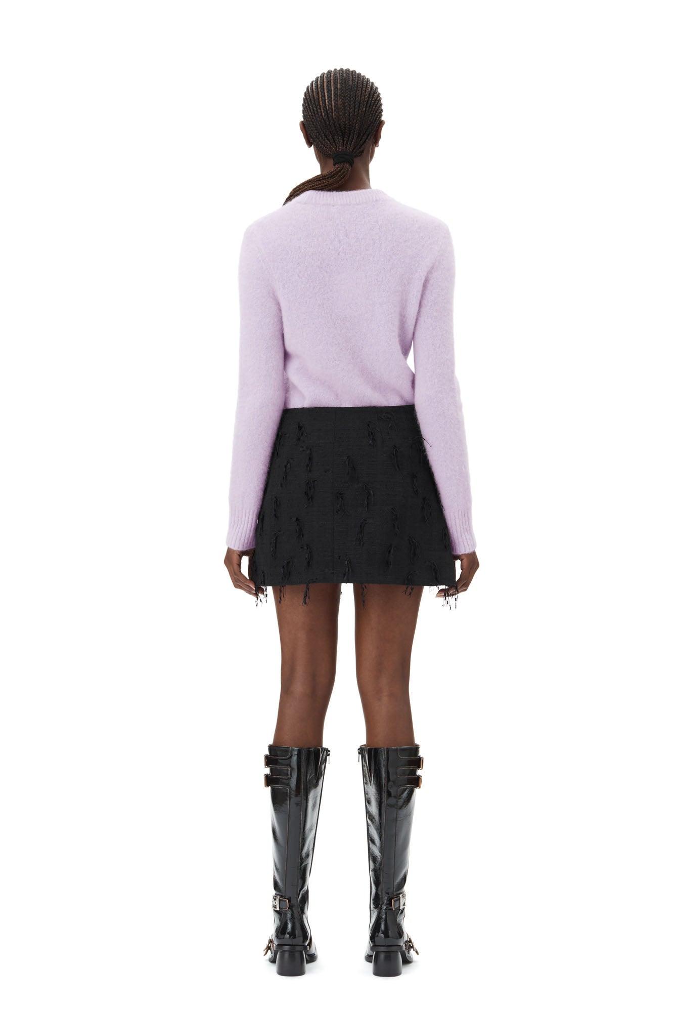 Brushed Alpaca O-Neck | Lavender Blue