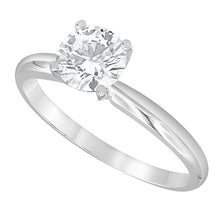 Womens | Solitaire Engagement Ring | 14K White Gold | 3 CTW Round Cut Lab Grown Diamond | IJ-VS-SI1