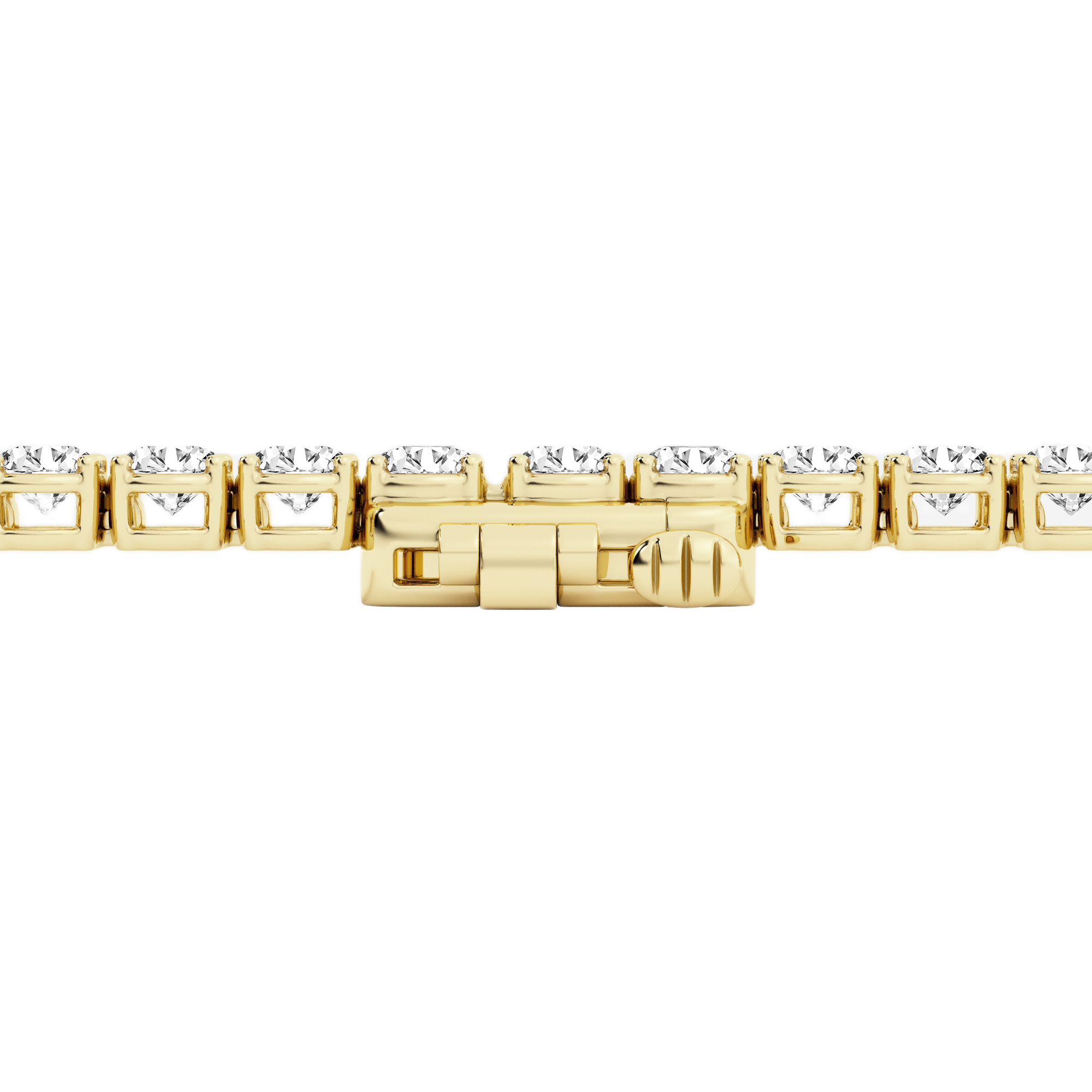 Womens | Tennis Bracelet | 14K Yellow Gold | 4 CTW Round Cut Lab Grown Diamond | F-VS2