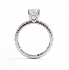 Womens | Halo Engagement Ring | 14K White Gold | 2.25 CTW Radiant Cut Lab Grown Diamond | G-SI