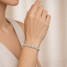 Womens | Tennis Bracelet | 14K White Gold | 10 CTW Emerald Cut Lab Grown Diamond | F-VS2